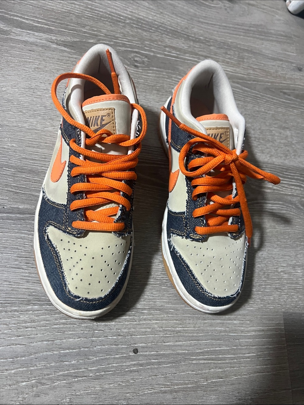 Nike Dunk Low Birch Tango Denim Size 4Y